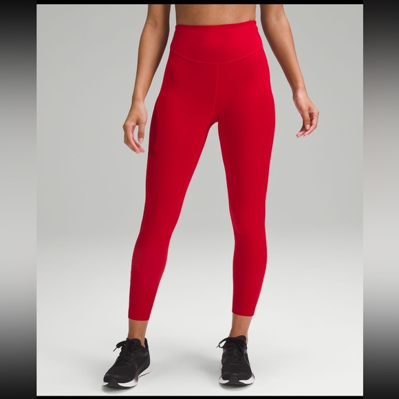 Red Lululemon bace pace leggings, size 4, 28” inseam - Picture 2 of 2